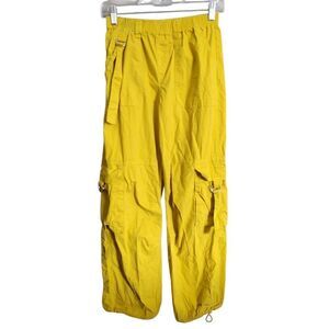 Happily Grey Women’s Size Small Fluorescent Yellow Cargo Utility Pants